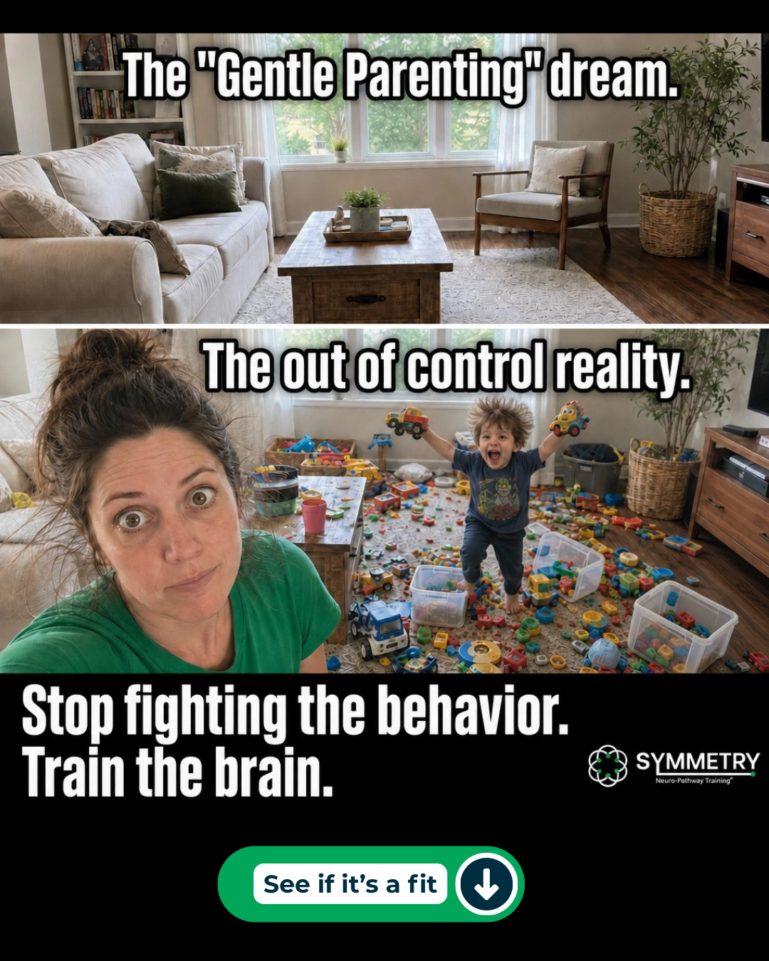 SYMMETRY Neuro-Pathway Training Facebook ad: Is Your Child's Brain Stuck in the Wrong Pattern?