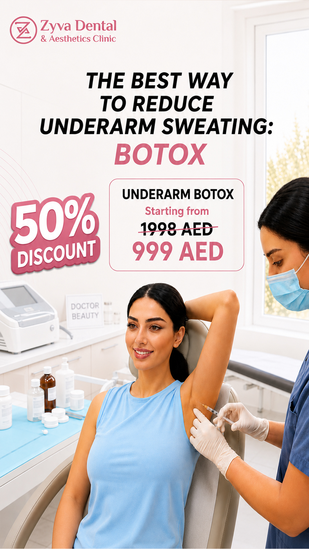 Zyva Aesthetic & Dental Clinic Facebook ad from Jul 1, 2026