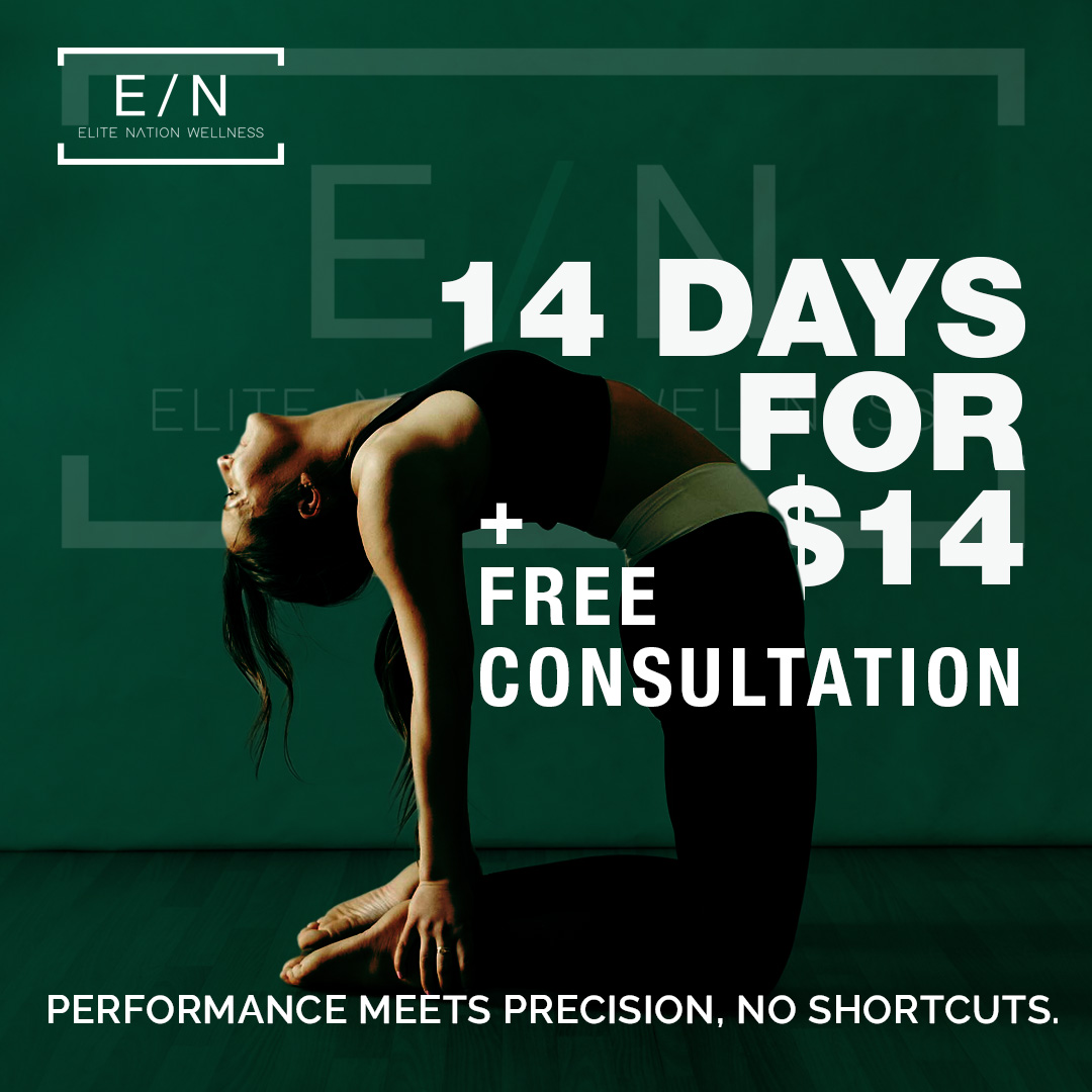 Elite Nation Wellness Facebook ad: Start Your Elite Era - 14 Days for $14