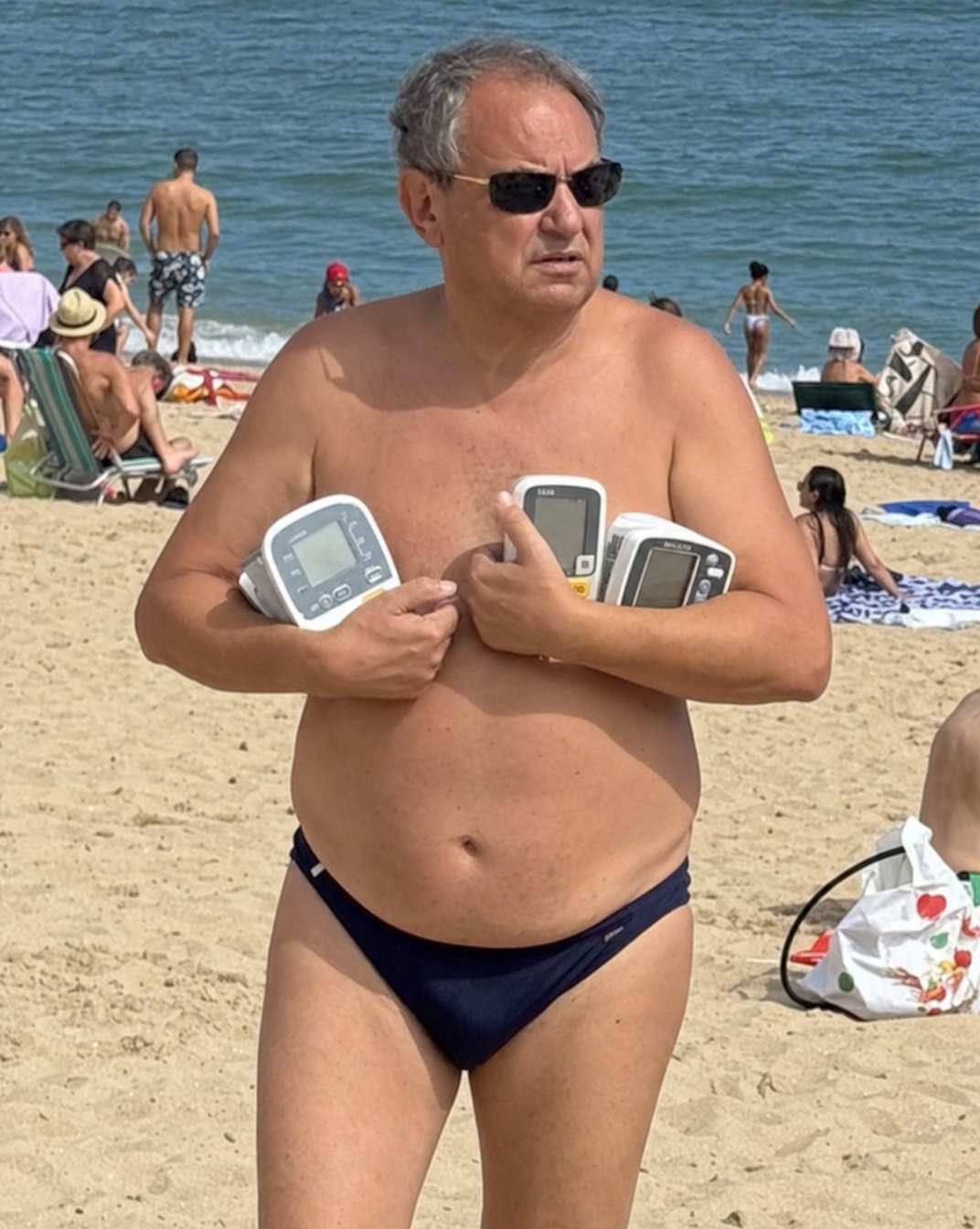 Living With Hypertension Facebook ad: My husband packed three blood pressure monitors for our…
