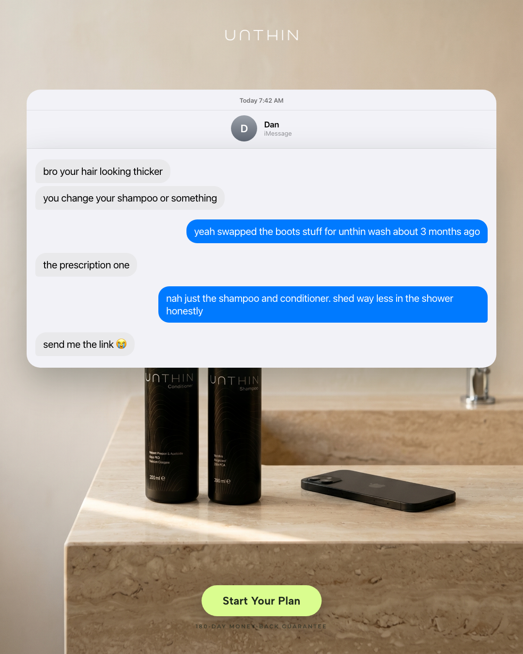 Unthinhair Facebook ad