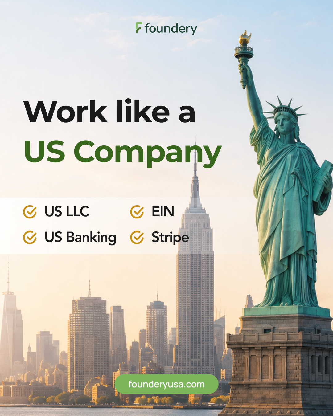 Foundery USA Facebook ad: Building a global business isn't just about finding…