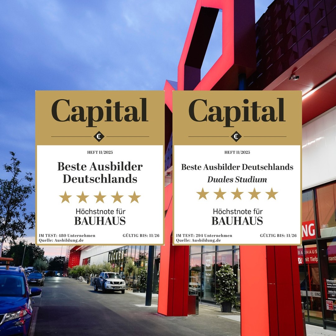 BAUHAUS Karriere Facebook ad: Das Magazin CAPITAL hat ausgezeichnet, BAUHAUS gehört auch…