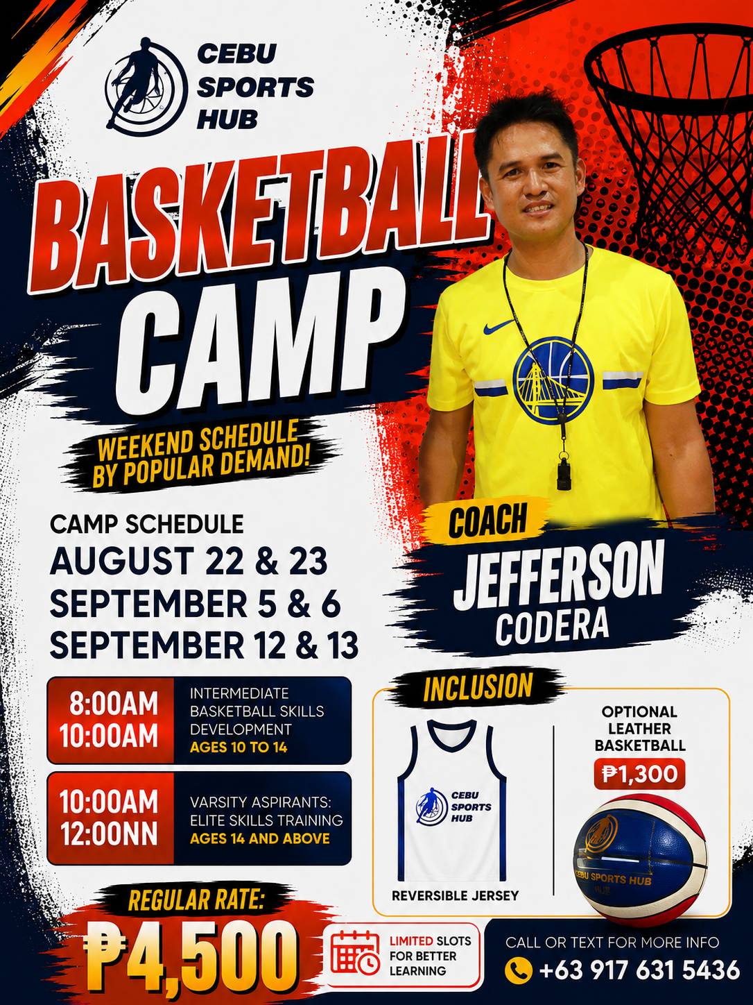 Cebu Sports Hub Facebook ad: Cebu Sports Hub Basketball Training Camp