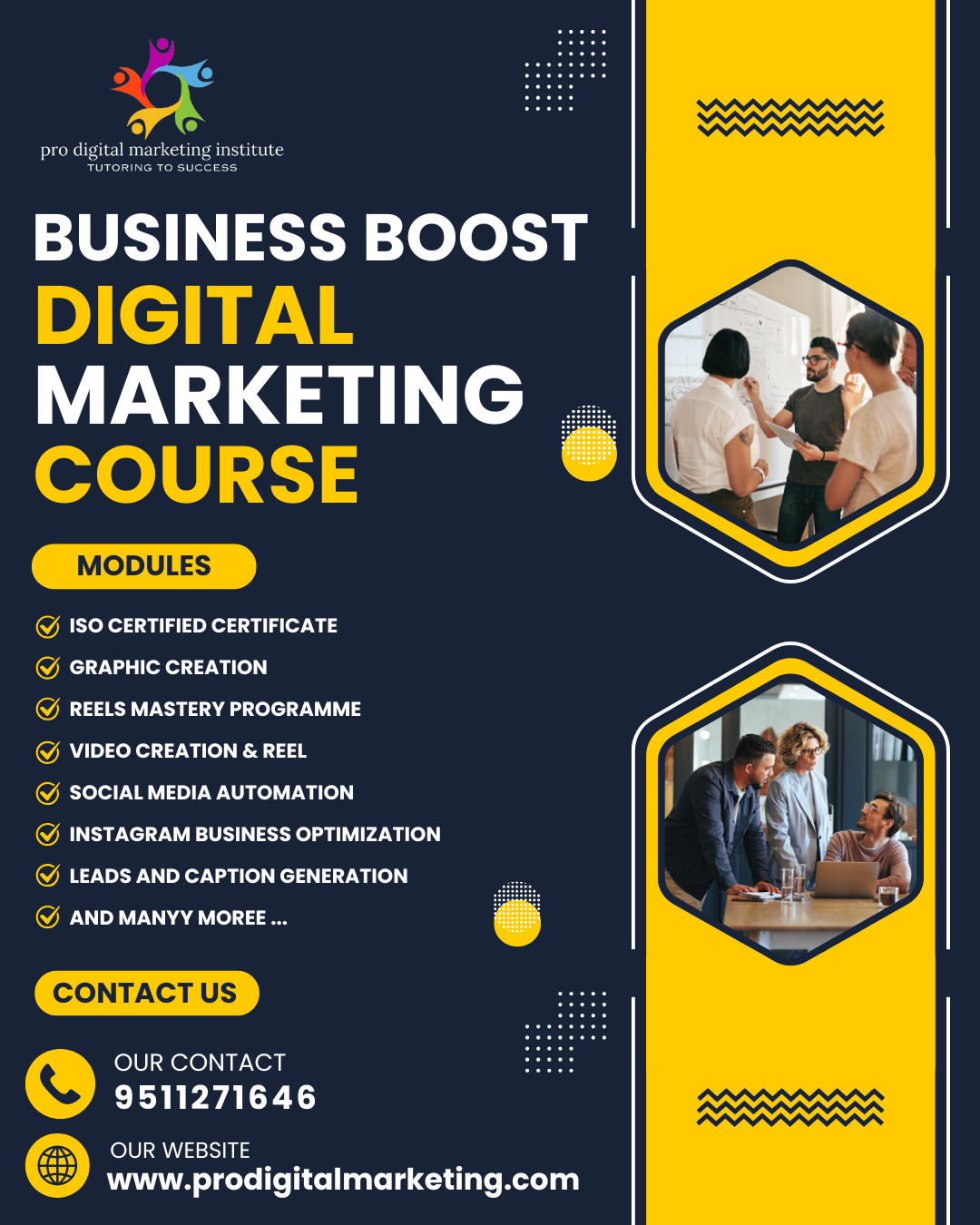Pro events academy Facebook ad: Chat with us