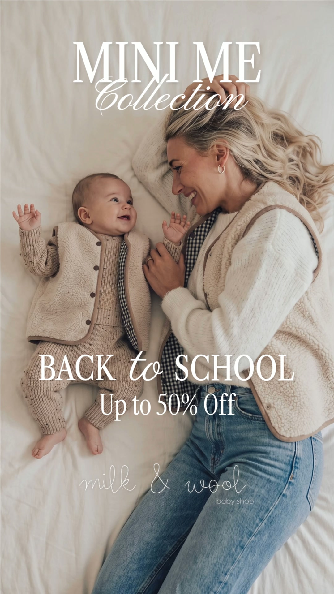 Milk and Wool Facebook ad: Clothing for little ones