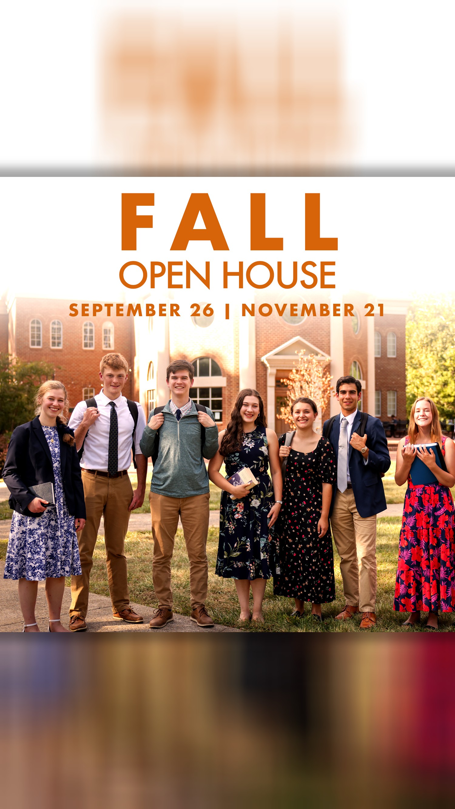 Christendom College Facebook ad: Visit Us this Fall