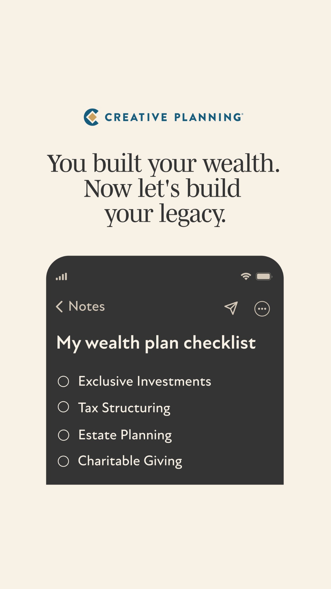 Creative Planning, LLC Facebook ad