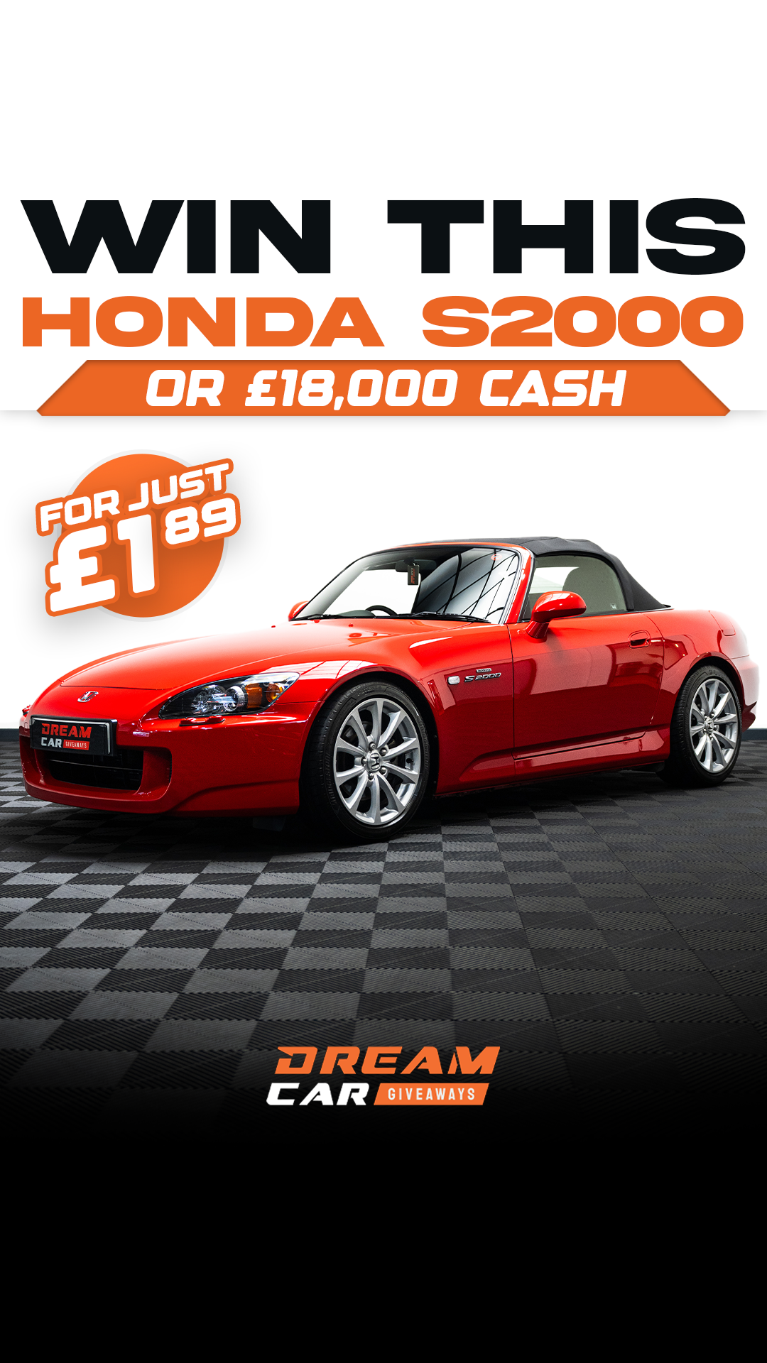 Dream Car Giveaways Facebook ad
