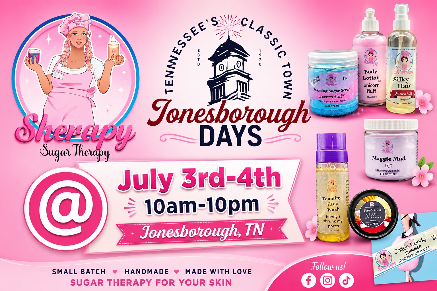 Sherapy Sugar Therapy Facebook ad: Sherapy Sugar Therapy @ Jonesborough Days
