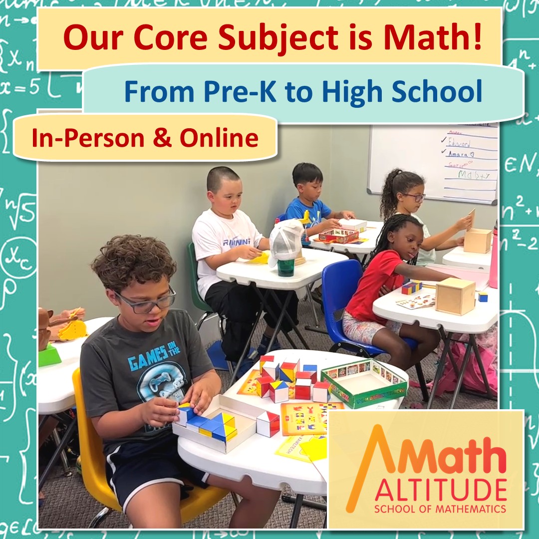 MathAltitude Facebook ad: Online and in-person classes in math and related…