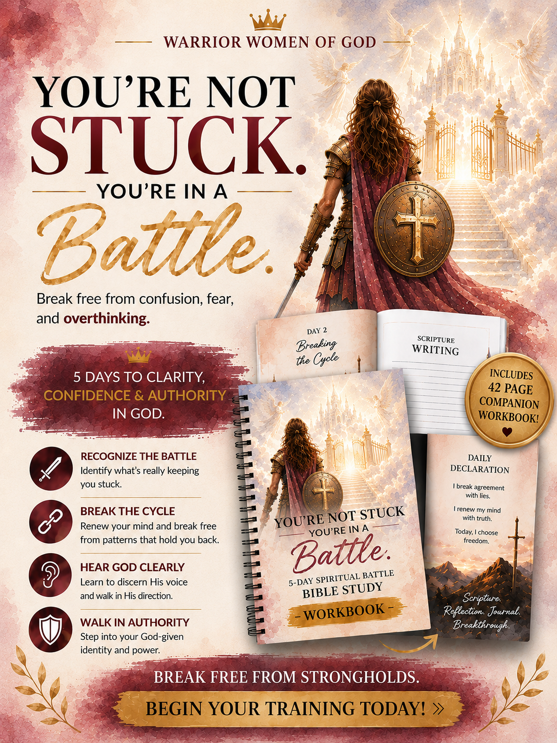 Warrior Women Of God Facebook ad: Christian Woman, You’re Not Stuck… You’re In A Battle.