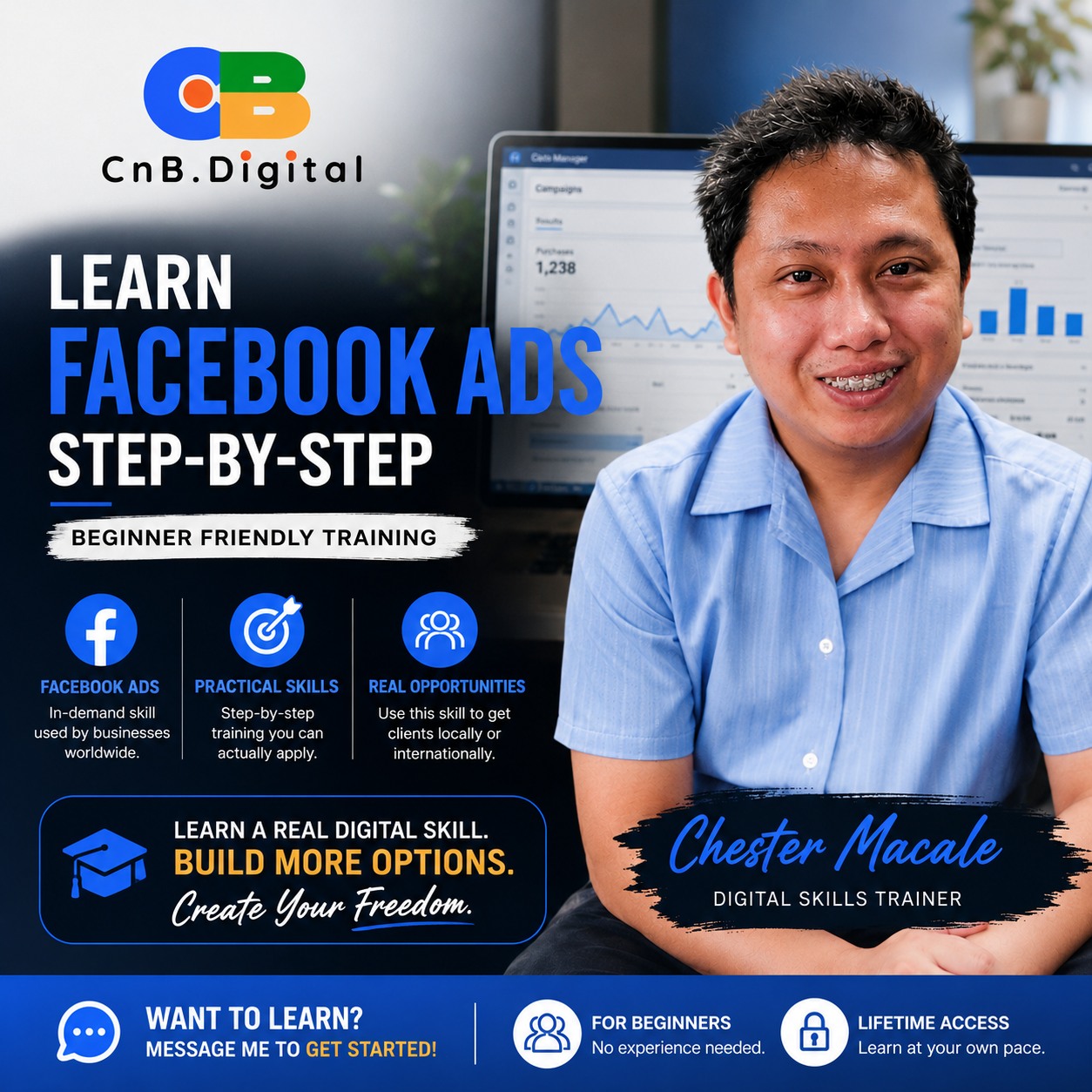 Chester Macale Facebook ad: One thing I realized…
