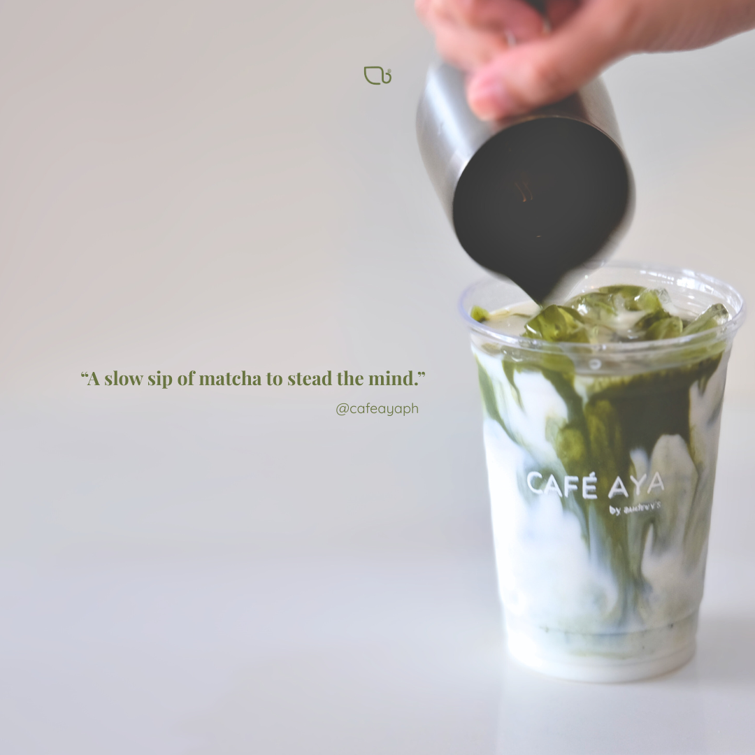 cafeayaph Facebook ad: Calm mornings, quiet focus and a matcha made…