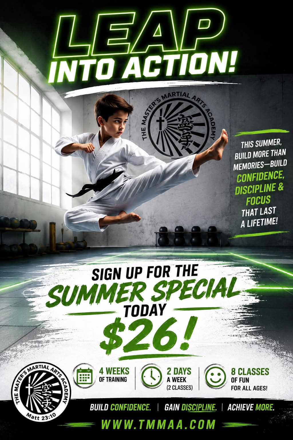 The Master's Martial Arts Academy Facebook ad