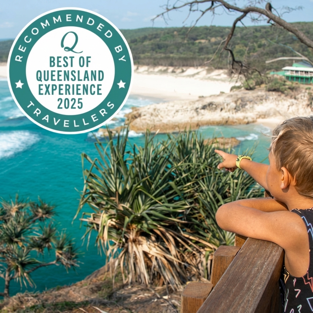 Discover Stradbroke Facebook ad: Give Your Kids A Holiday They Will Never Forget