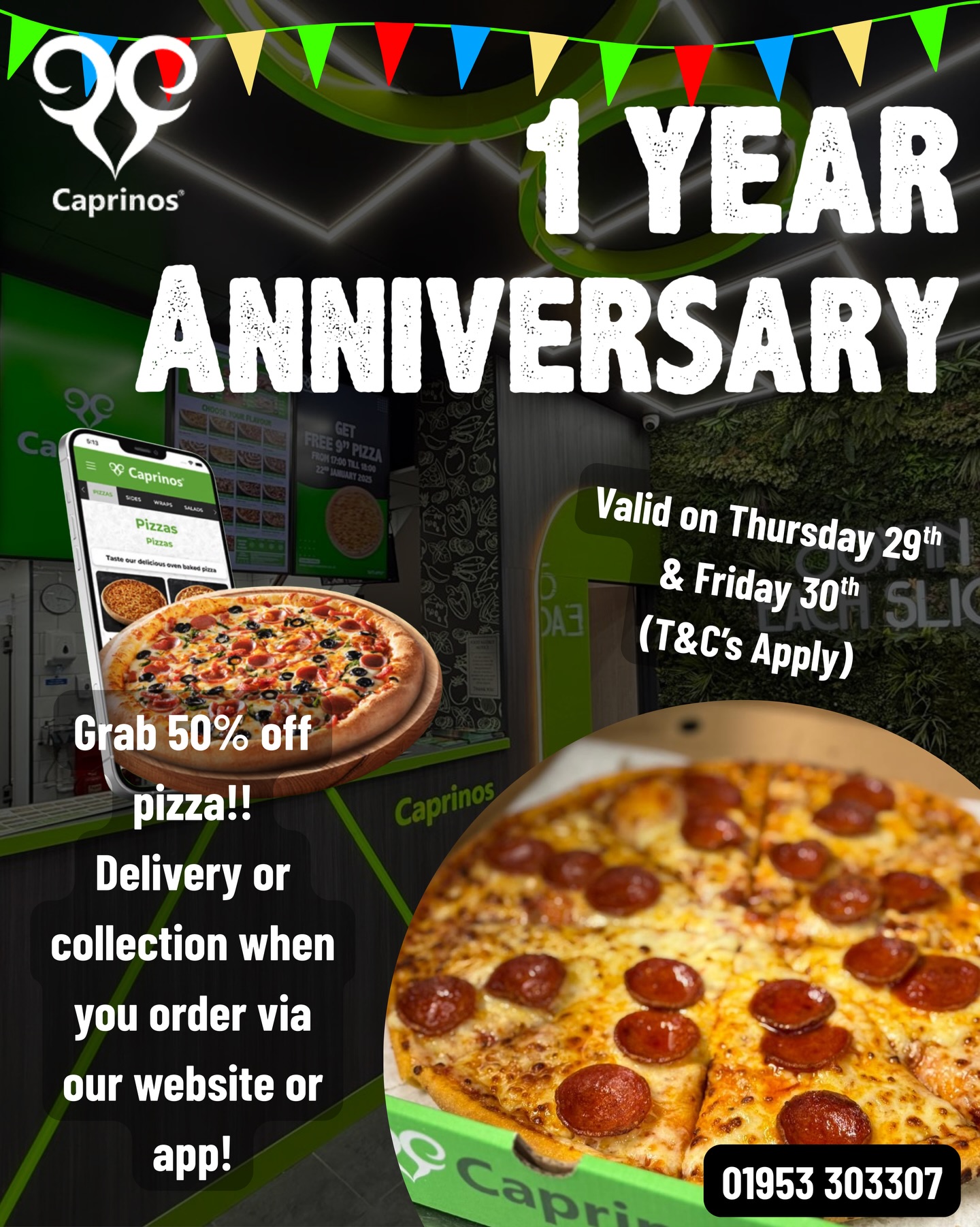 Caprinos Pizza Wymondham Facebook ad: Pizza Delivery Deals Near You | Caprinos