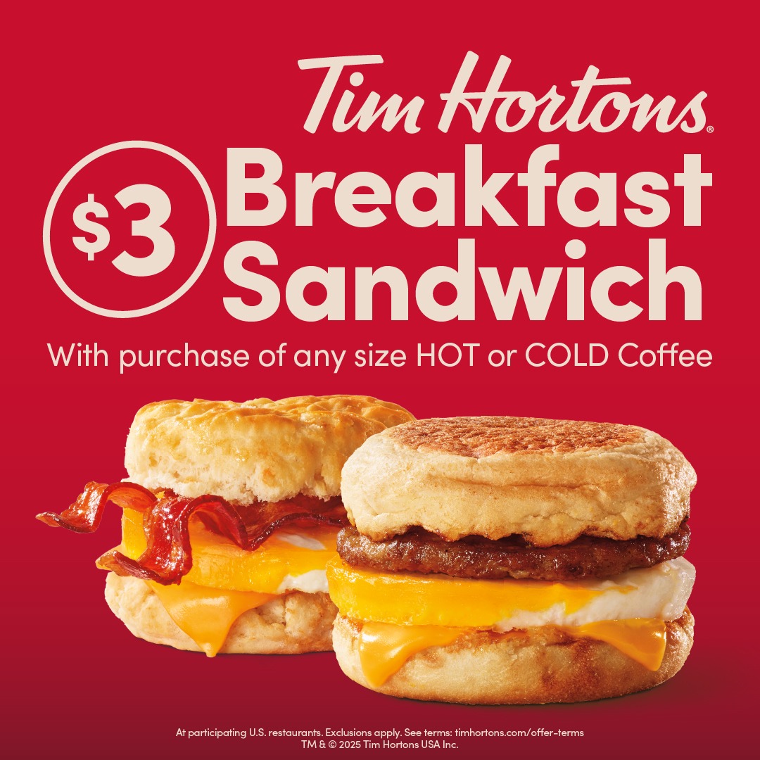 Tim Hortons Cafe and Bake Shop Facebook ad from Mar 3, 2026