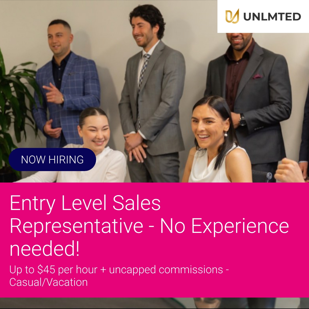 SEEK Facebook ad: Entry Level Sales Representative - No Experience needed!