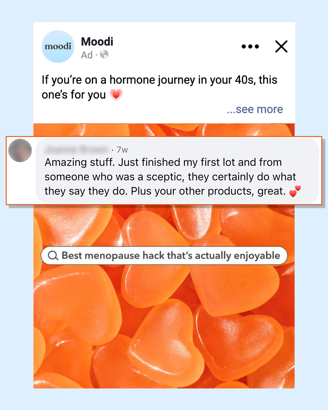 Moodi Facebook ad