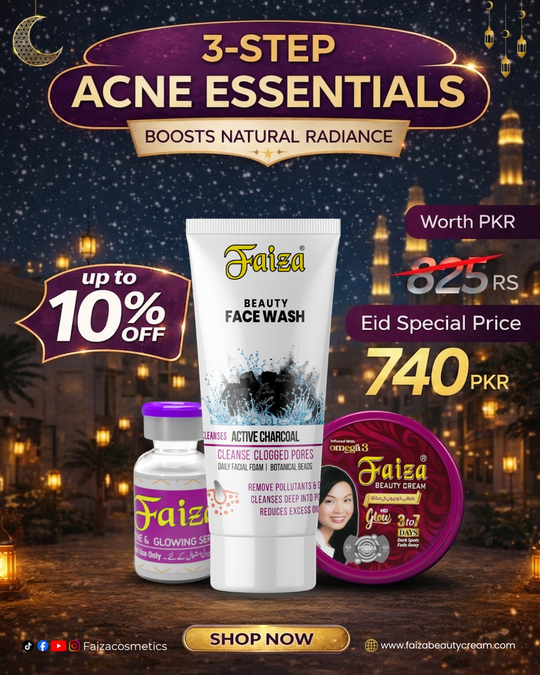 Faiza Cosmetics Facebook ad