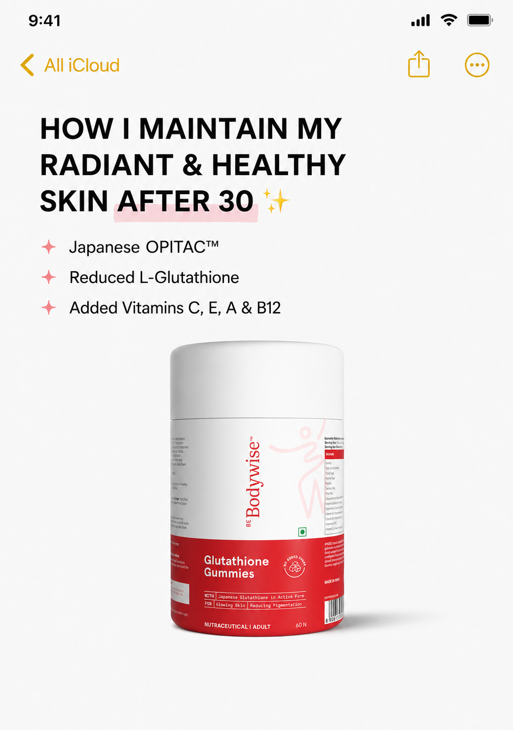Be Bodywise AE Facebook ad