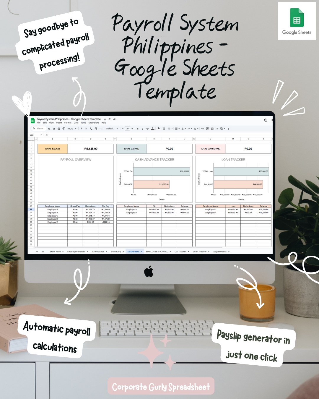 Corporate Gurly Spreadsheet Facebook ad