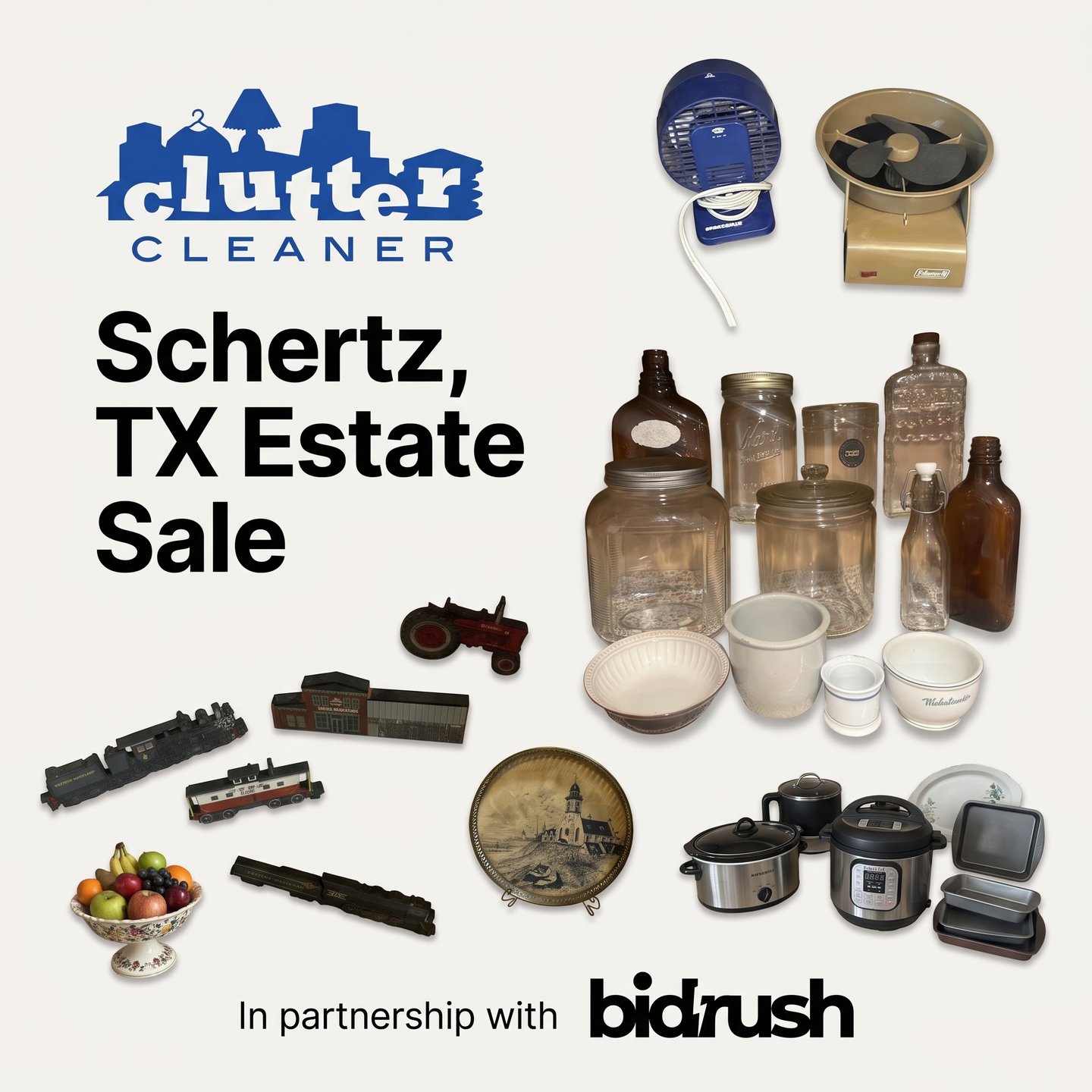 BidRush Facebook ad: Schertz Estate Sale
