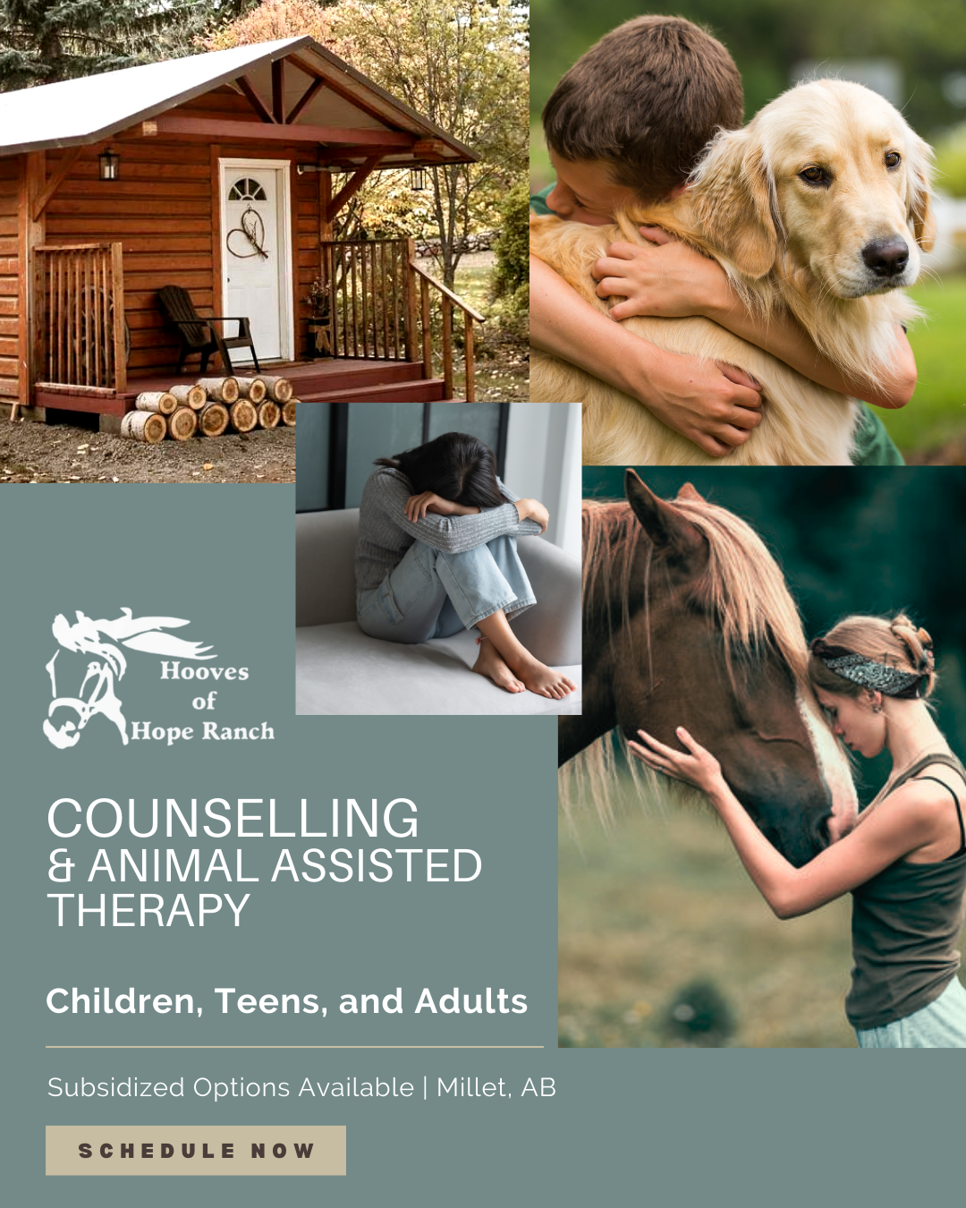 Hooves of Hope Ranch Facebook ad: A New Path to Healing