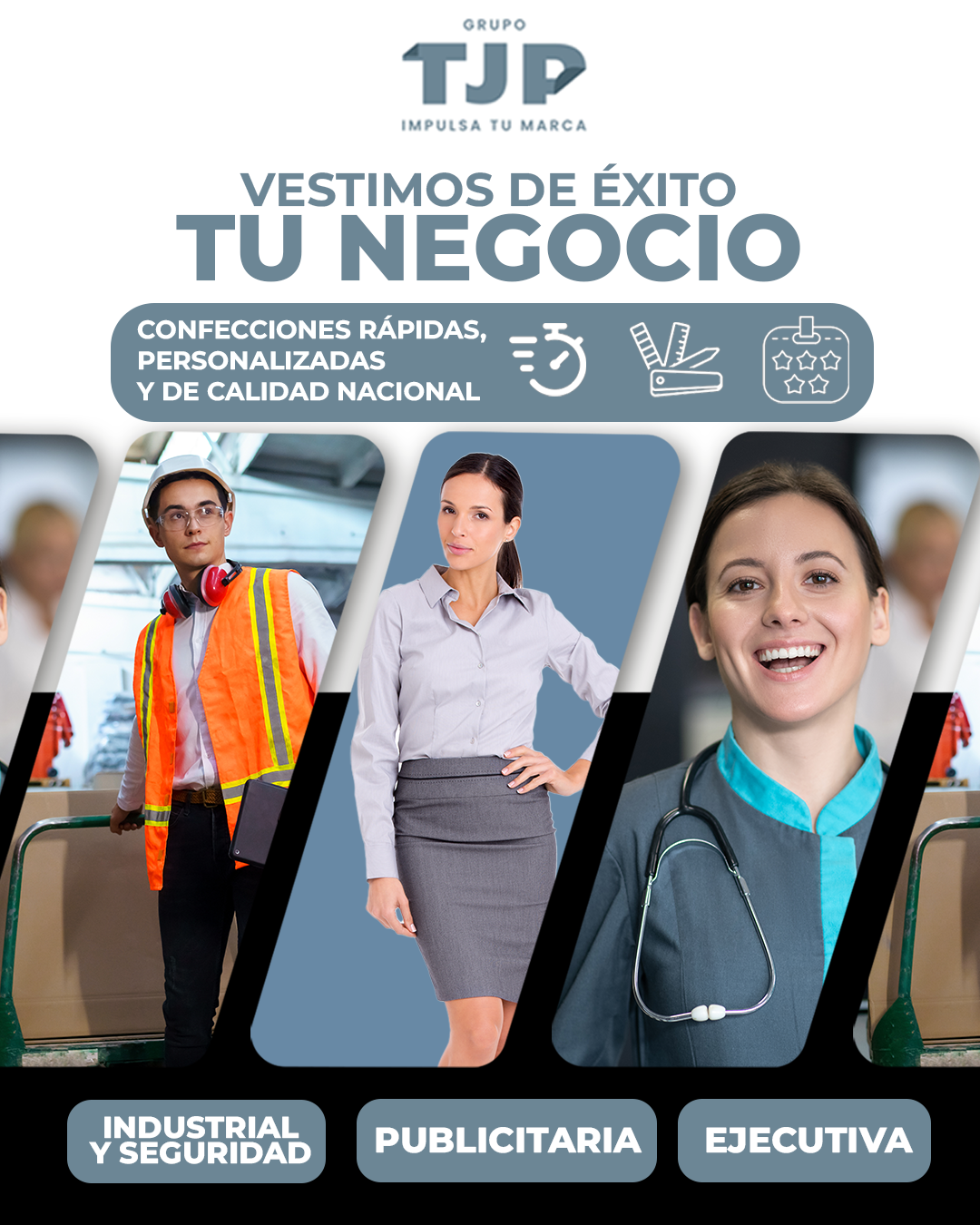 Gruppo TJP Facebook ad: VESTIMOS DE ÉXITO TU NEGOCIO