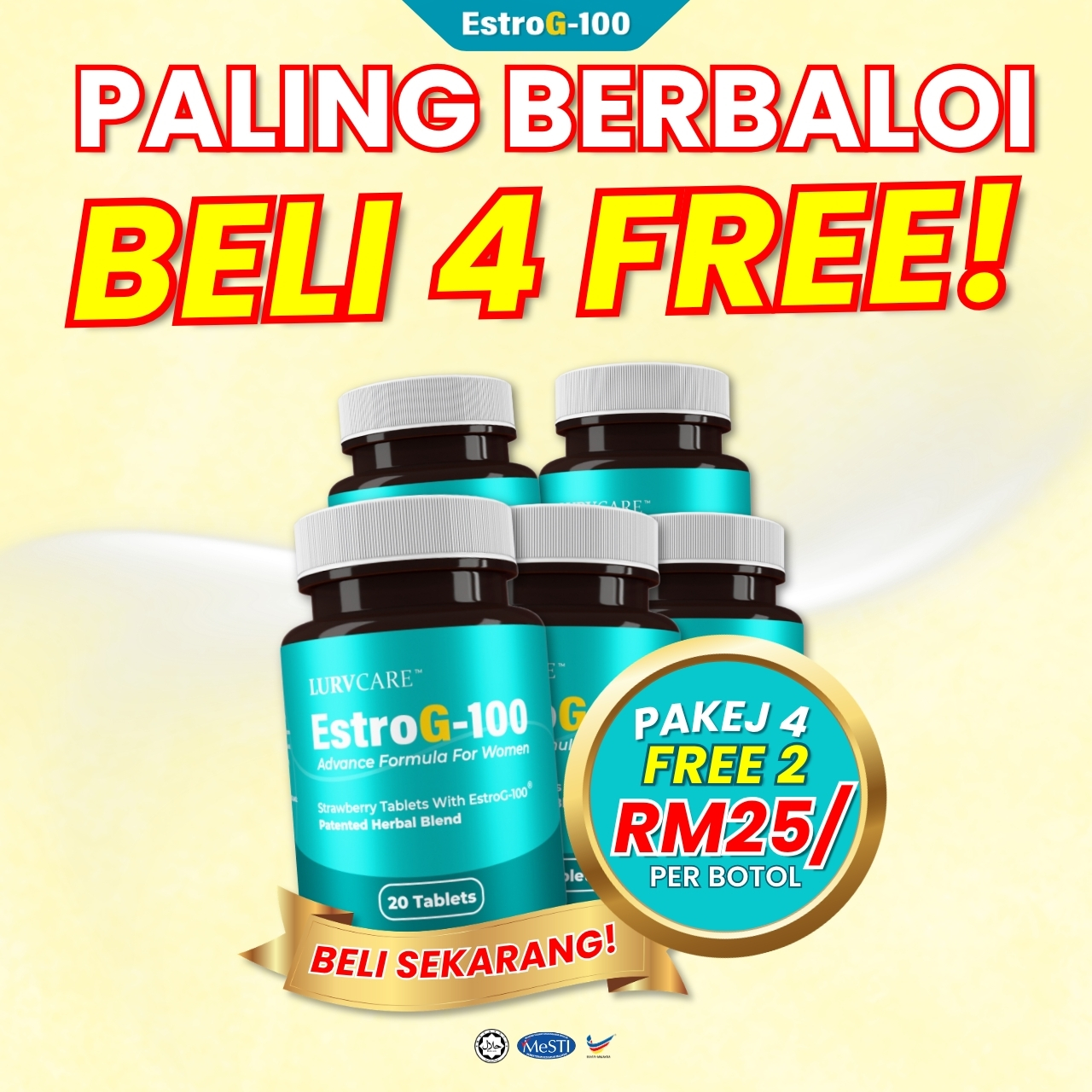 EstroG-100 - Rahsia Wanita Menopause Facebook ad