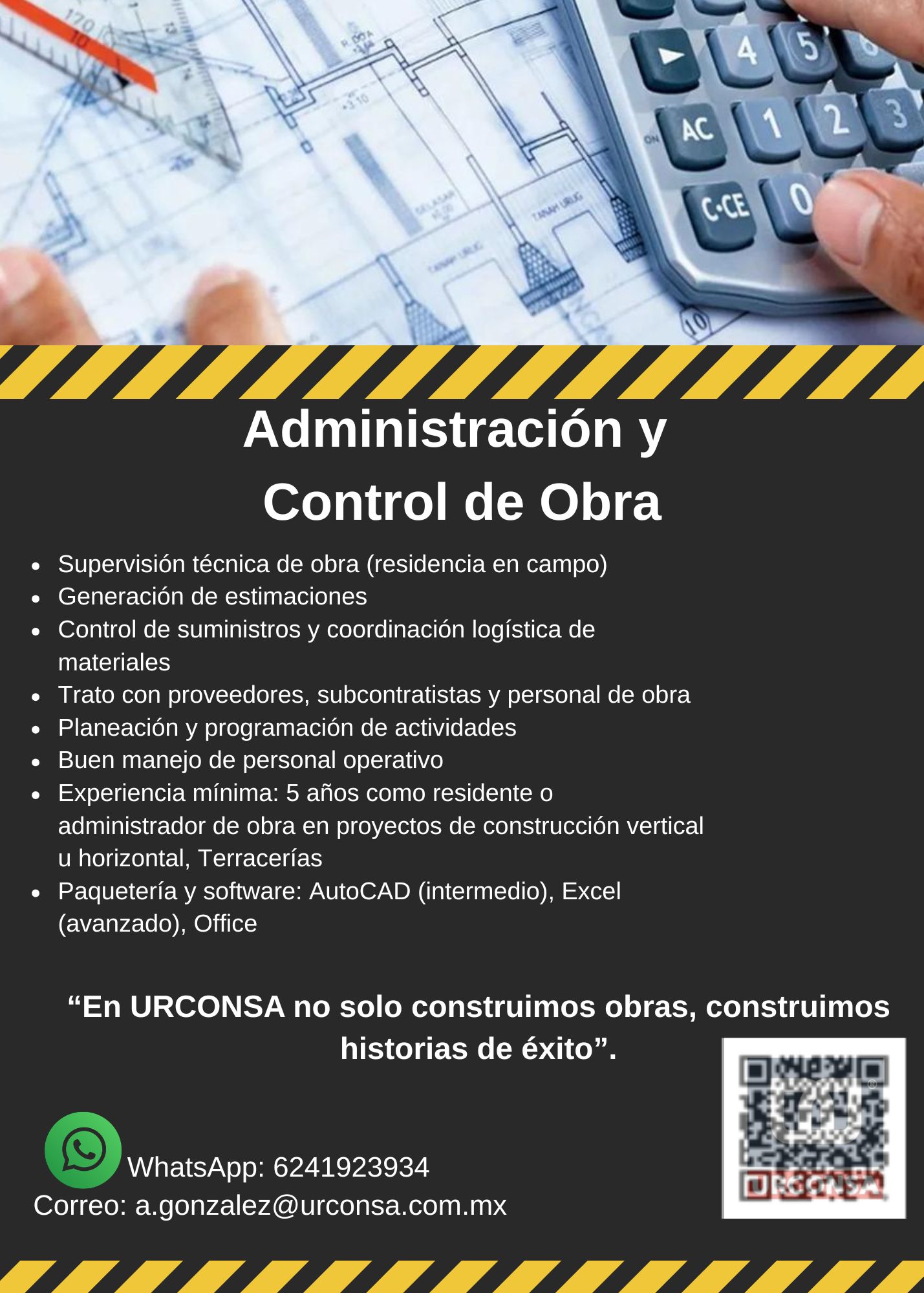 Talento Urconsa Facebook ad: En URCONSA llevamos más de 24 años construyendo…