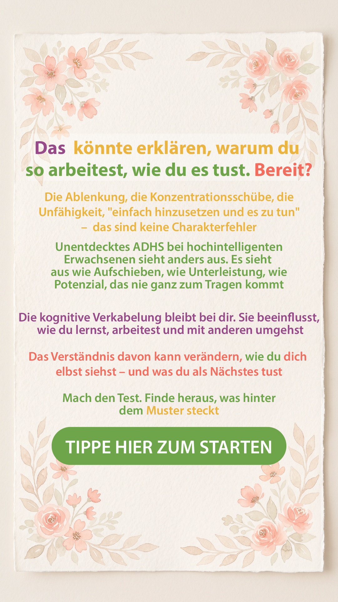 International IQ test Facebook ad