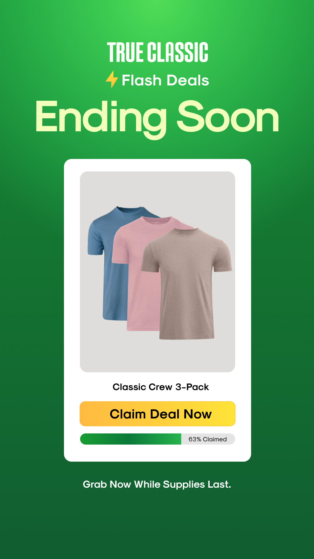 True Classic Facebook ad