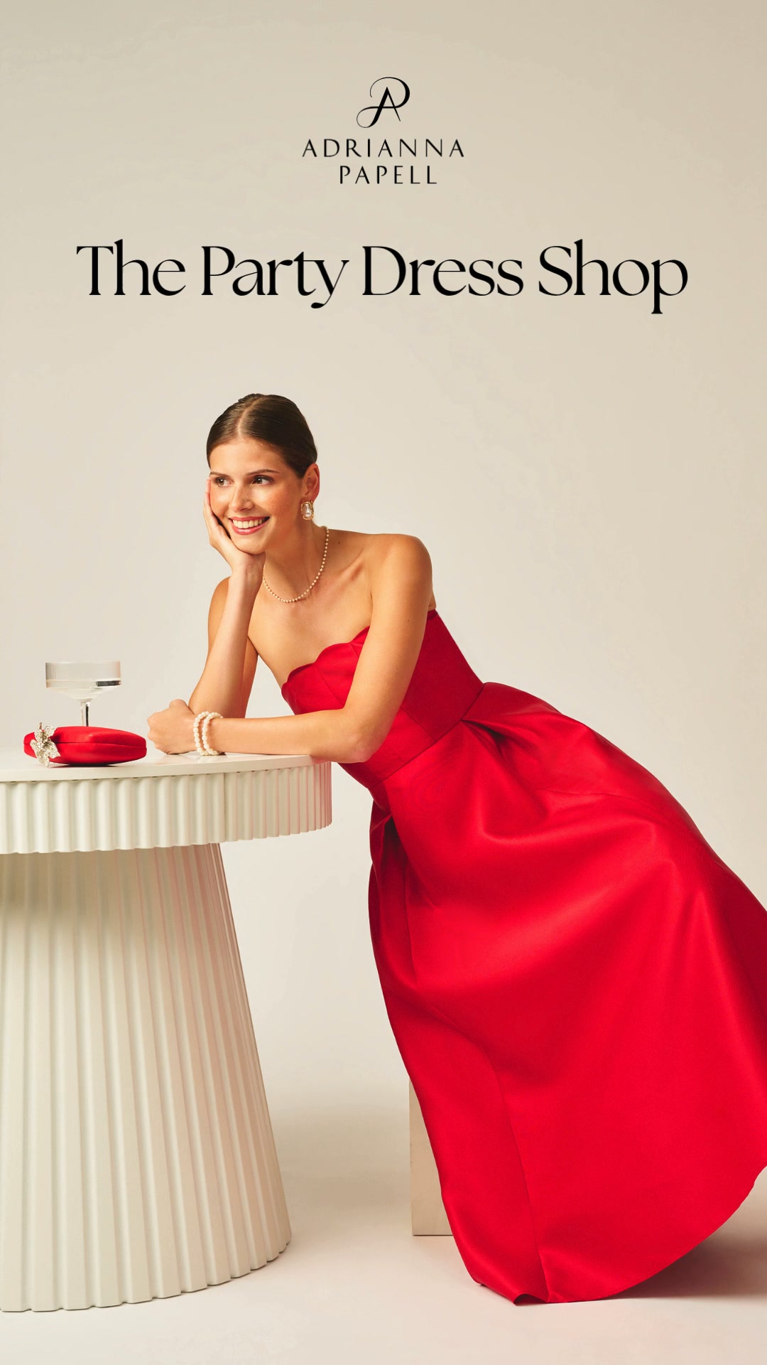 Adrianna Papell Facebook ad: Party with us