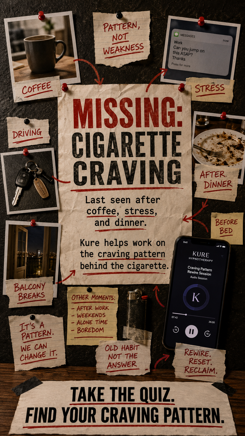Hypnosis to Stop Smoking Facebook ad