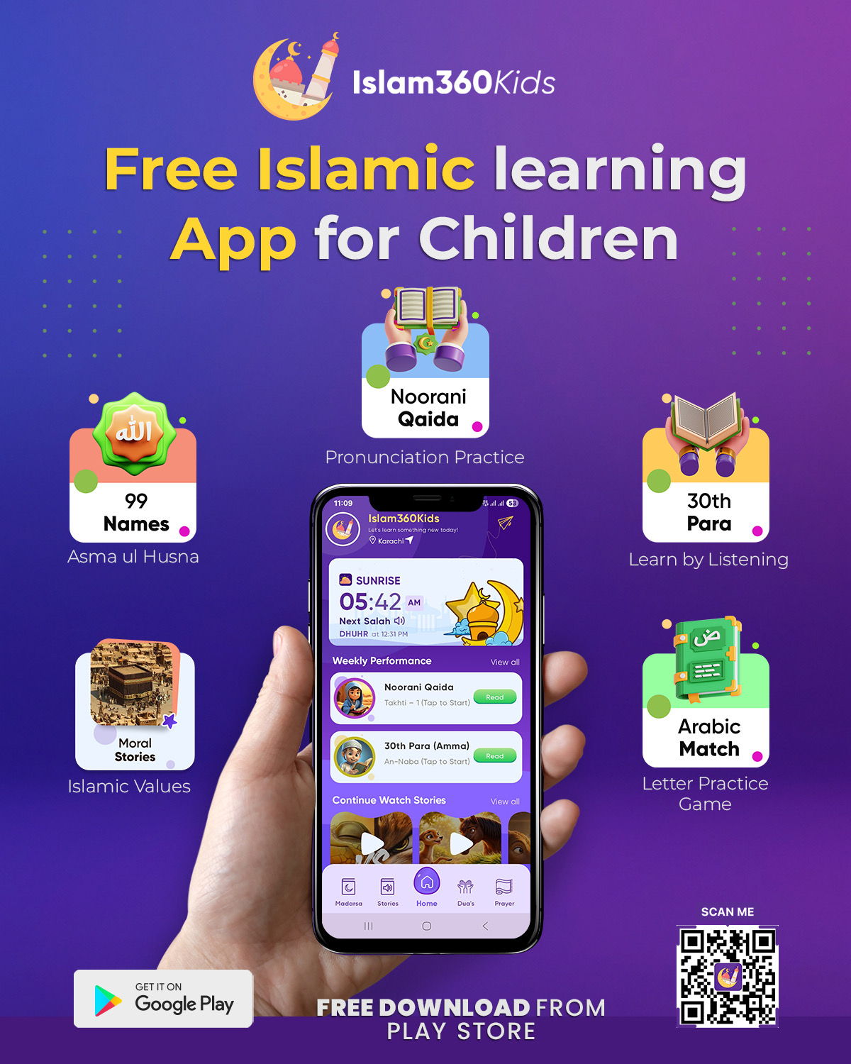 Islam360Kids Facebook ad: Learn to Read Quran the Right Way