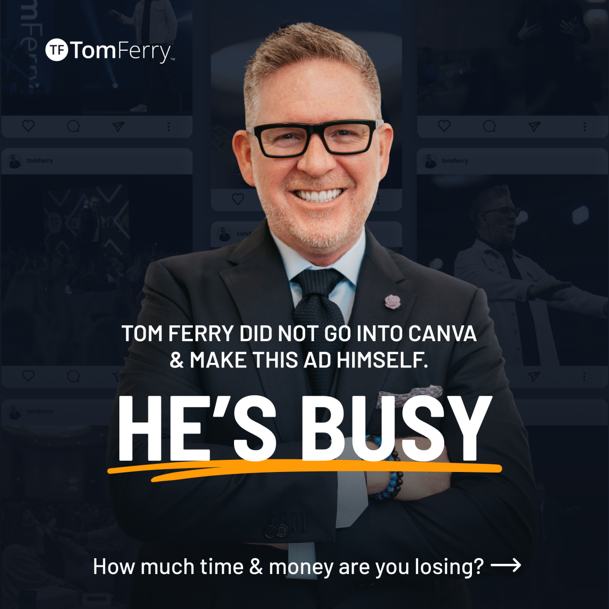 Tom Ferry Coaching Facebook ad: Real Estate Outsourcing Guide