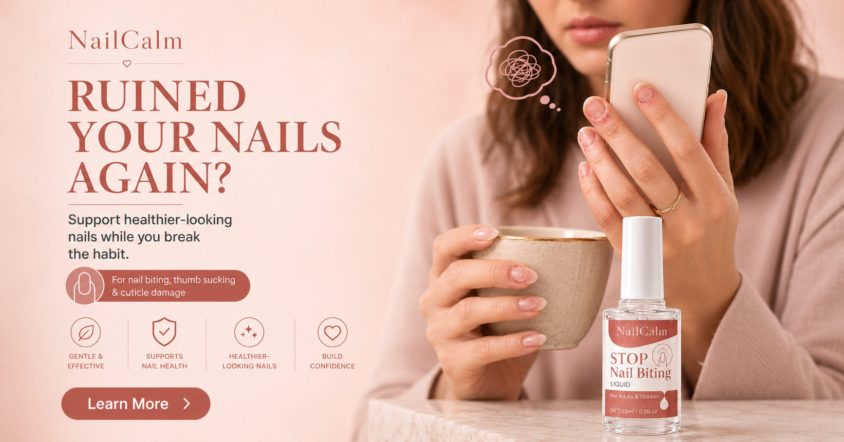 NailCalm Facebook ad from May 10, 2026