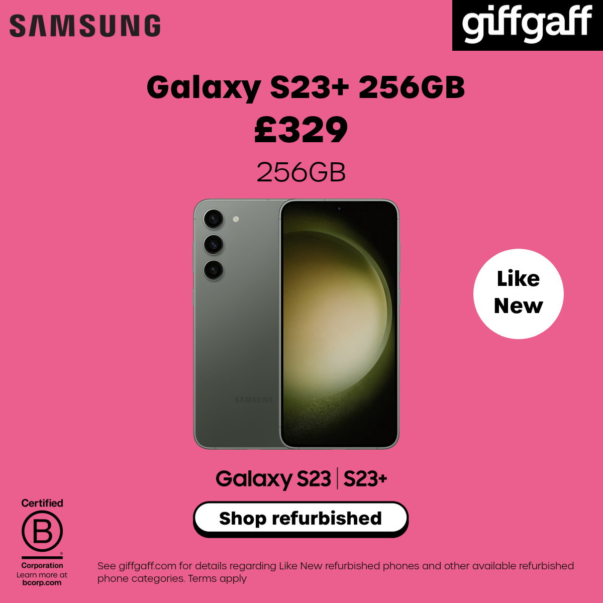 giffgaff Facebook ad: default_collection_headline