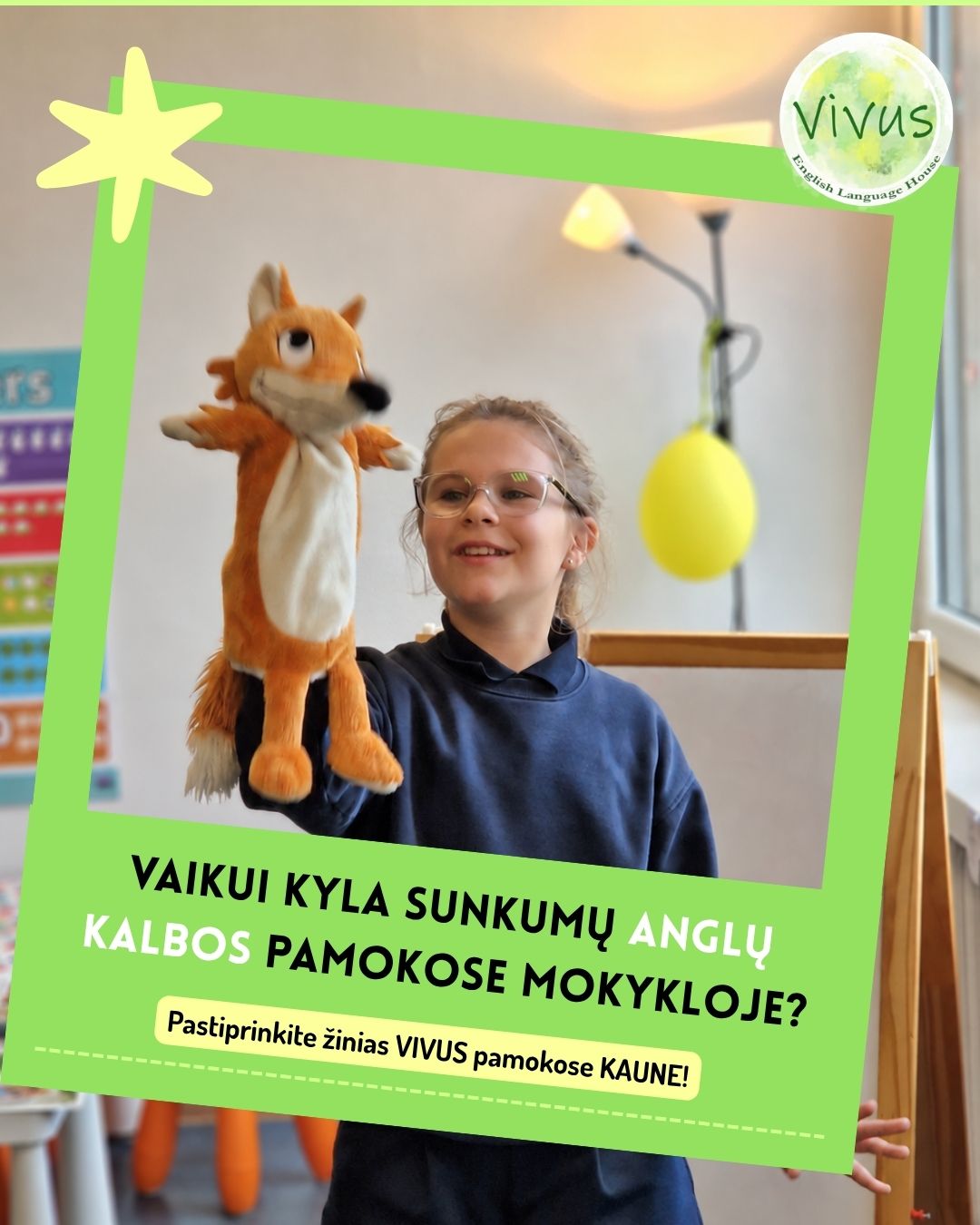 Vivus English Language House Facebook ad: Nemokama pažintinė pamoka_ registracija