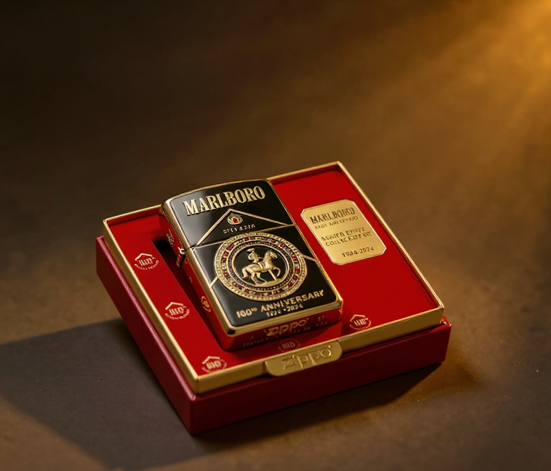 Azcc Facebook ad: Marlboro 100. Jubiläum Zippo Feuerzeug