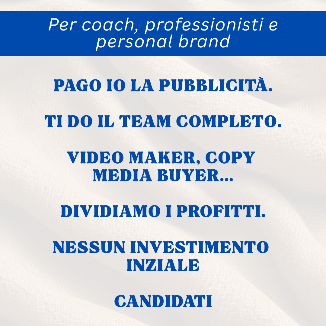 Francesco La Starza Facebook ad