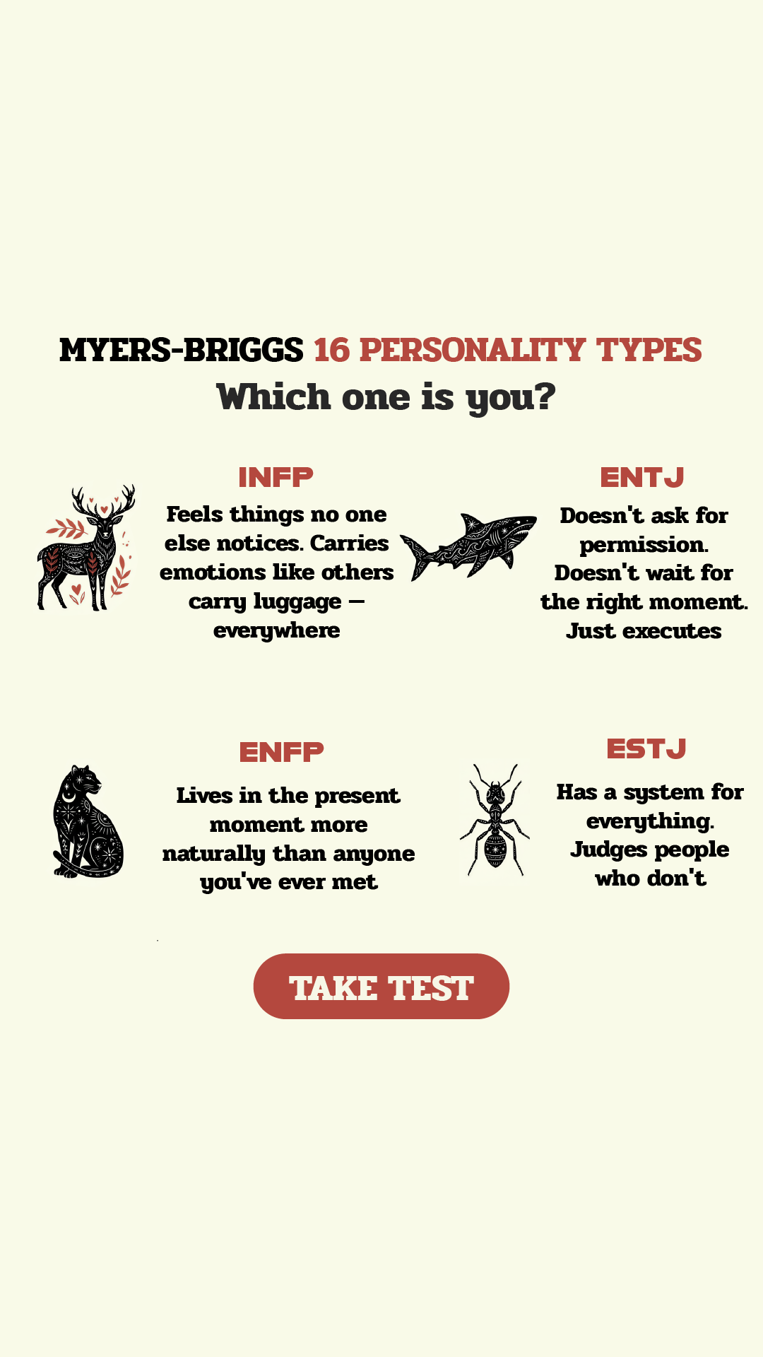 Personality Type Facebook ad