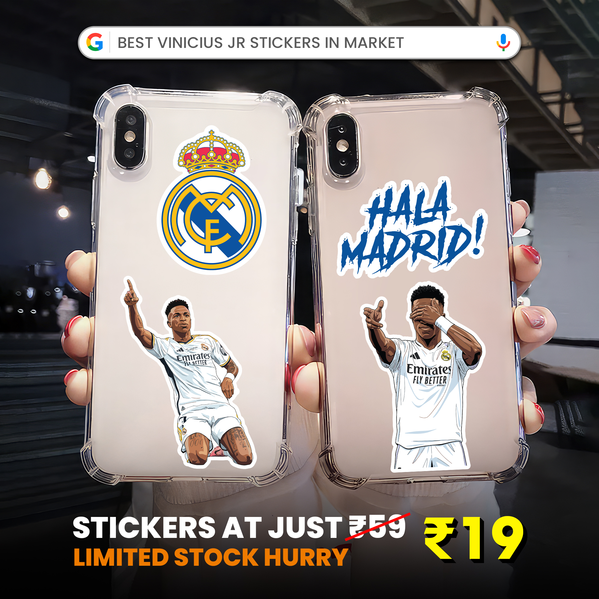 Sticky Funk Facebook ad: Vinícius Jr. Stickers From ₹19