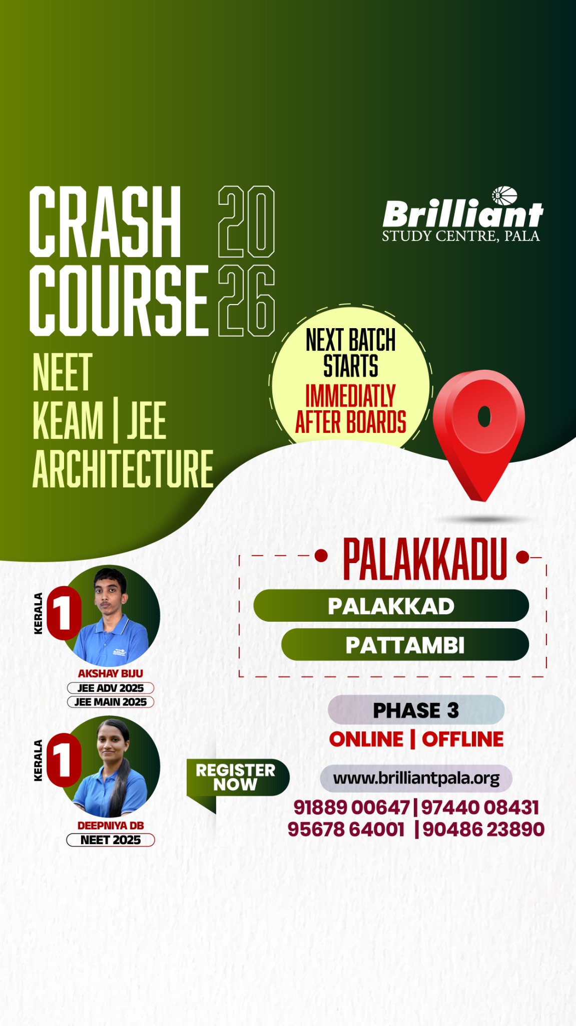 Brilliant Study Centre Pala Facebook ad