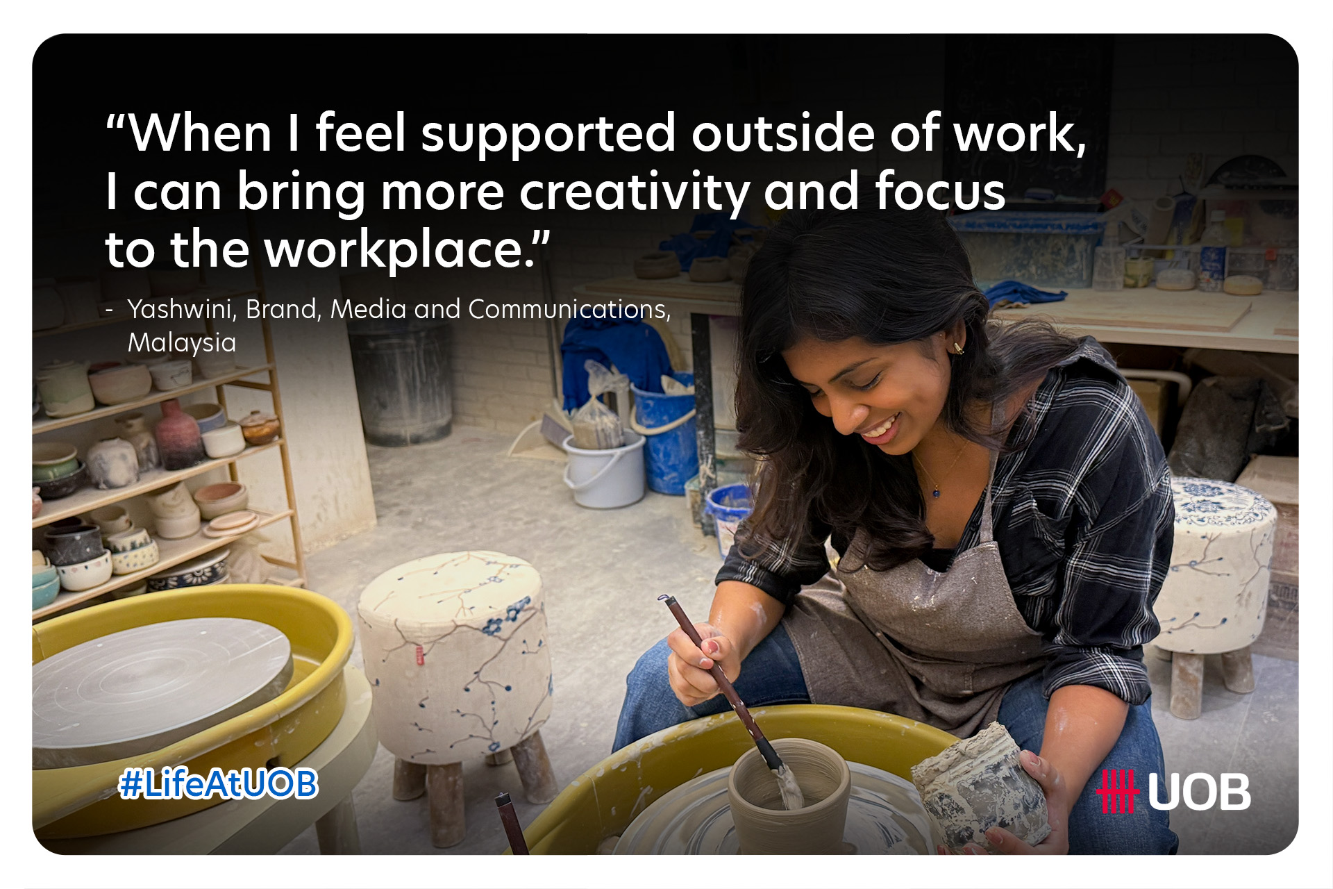 UOB Facebook ad: For Yashwini, pursuing her passions helps her stay…