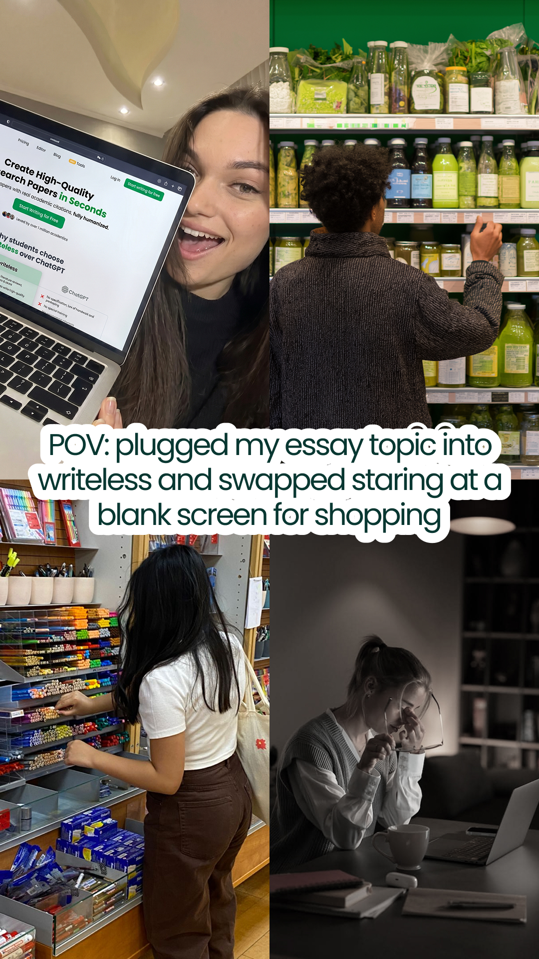 Writeless AI Facebook ad