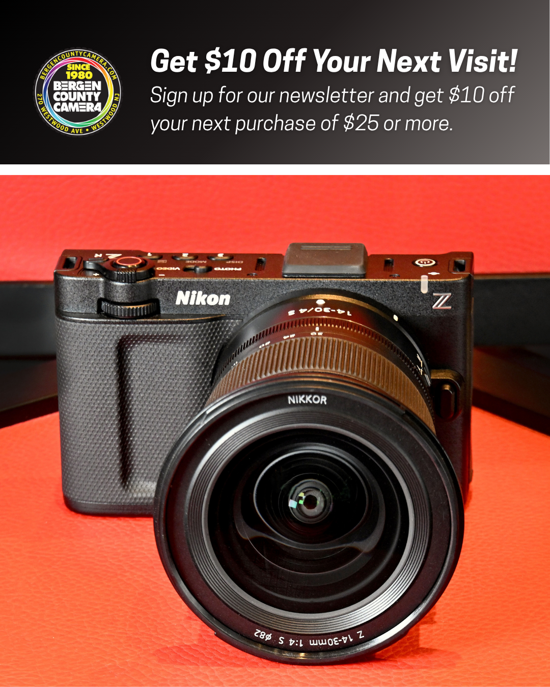 Bergen County Camera Facebook ad from Nov 5, 2025