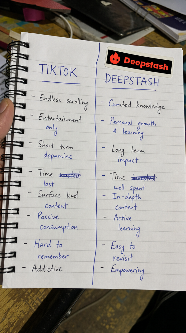 Deepstash Facebook ad